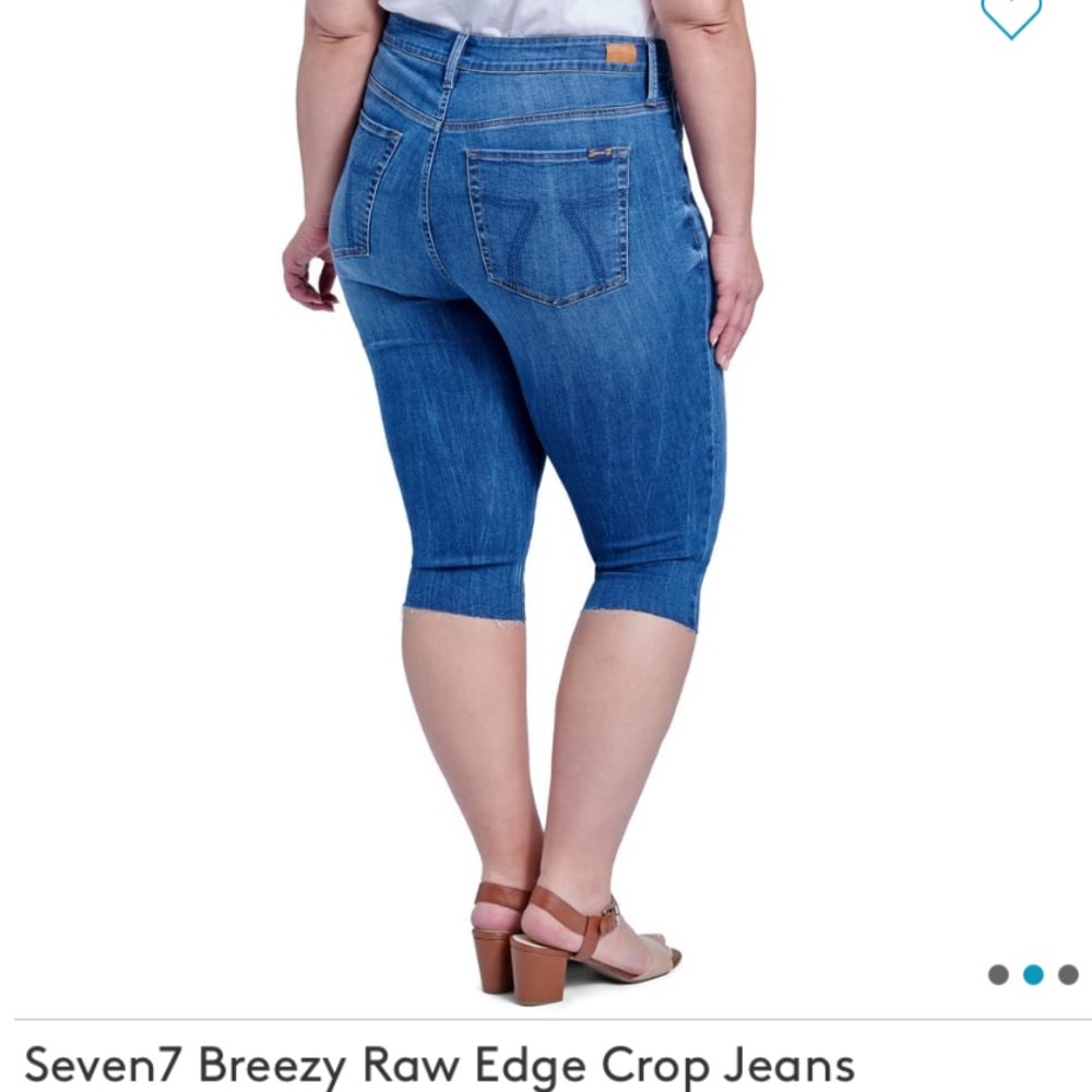 NEW Seven 7 Women’s High Rise Breezy Crop Jeans - Picture 3 of 5